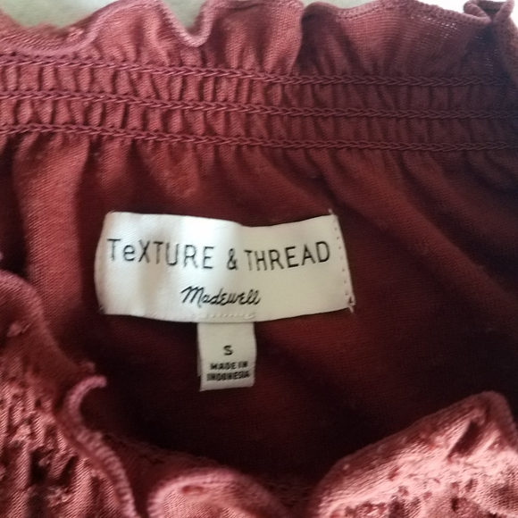 Madewell Texture & Thread Ruffle Top Size Small - Picture 6 of 11